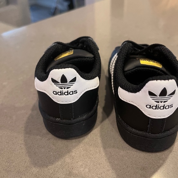 Black Toddler Superstar Adidas- like new (worn once) - Picture 2 of 7
